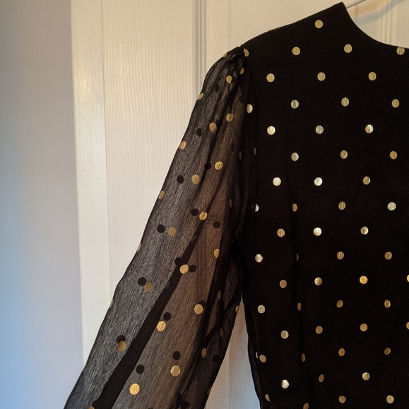 Lovers and Friends Hayley Dress in Gold Dot - Picture 5 of 5